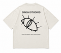 Singh Studios Black T Shirt for Men and Women Premium Heavy Gauge Cotton Drop Shoulder Baggy Streetwear T-Shirt