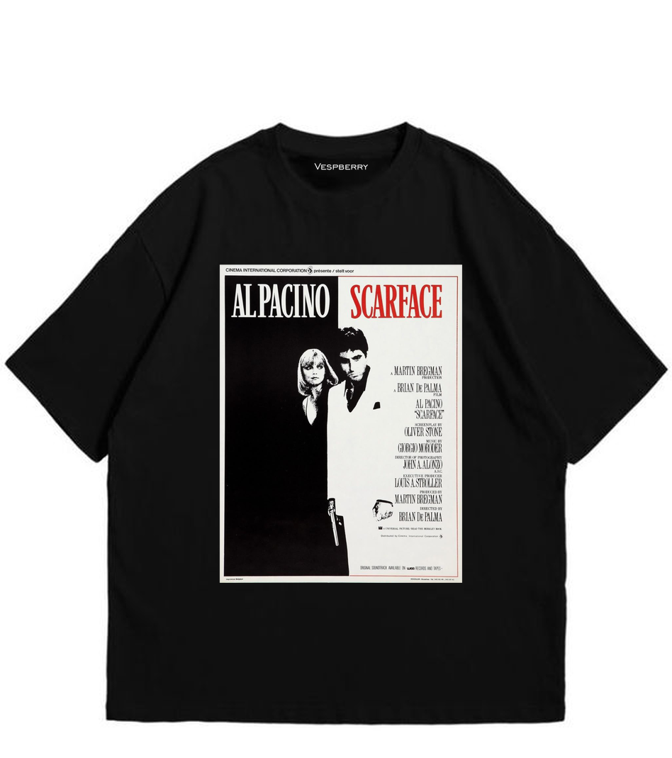 Scarface Black T Shirt for Men and Women Premium