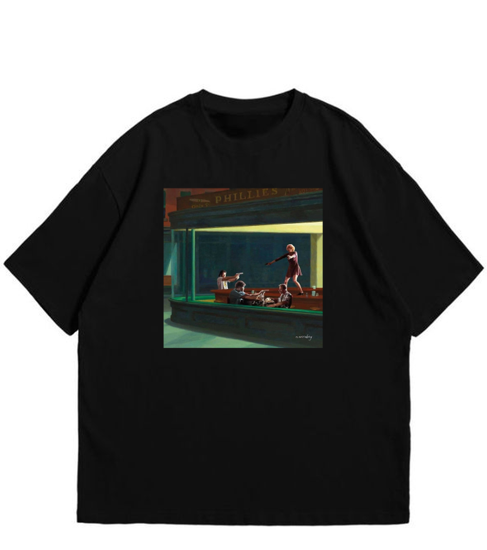 Pulp Fiction Black Oversized T Shirt for Men and Women (Copy)