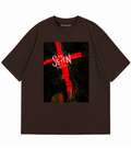 Brad Pitt Seven Brown Oversized T-Shirt for Men and Women
