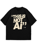 This is not AI Black T Shirt for Men and Women Premium
