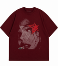 Y2K Maroon (Dark Red) Oversized T-Shirt for Men and Women