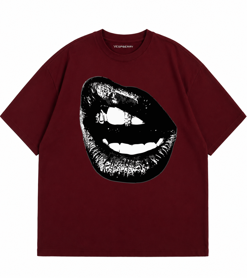 Y2K Maroon (Dark Red) Oversized T-Shirt for Men and Women (Copy)