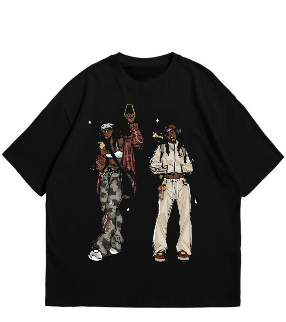 Black Oversized T Shirt for Men and Women