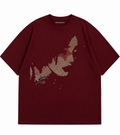 Y2K Maroon (Dark Red) Oversized T-Shirt for Men and Women