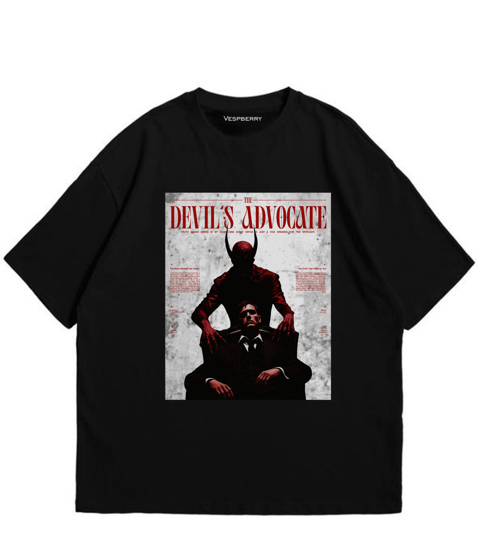 Devils Advocate Black T Shirt for Men and Women Premium