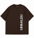 Minimalist  Brown Oversized T-Shirt for Men and Women