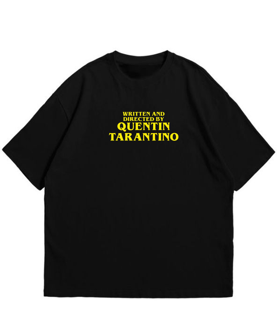 Directed By Quentin Tarantino  Black Oversized T Shirt for Men and Women