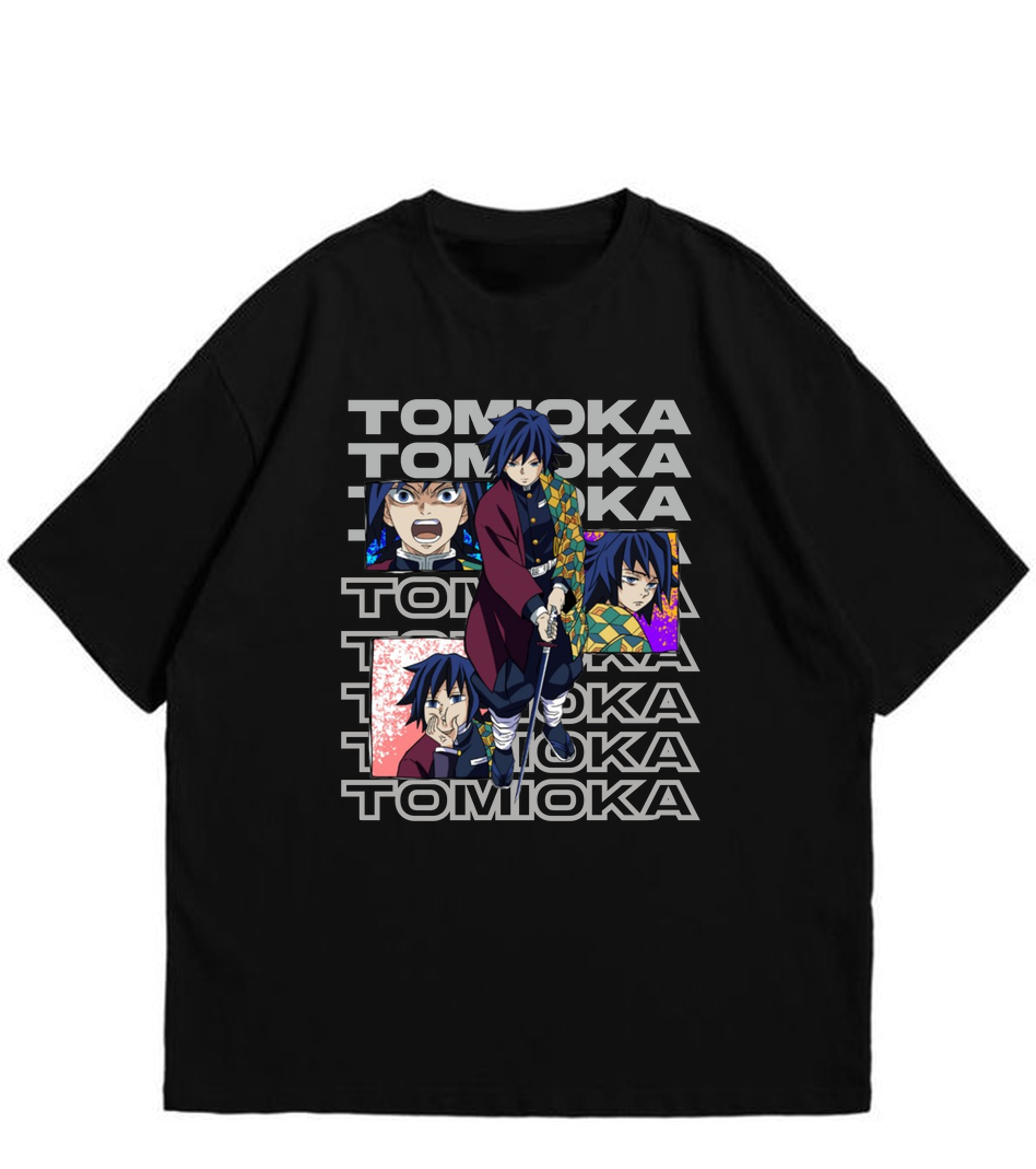 Tomioka Black T Shirt for Men and Women