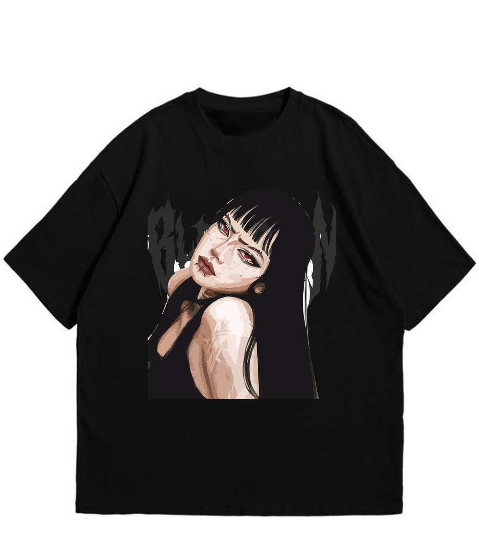 Y2k Black Oversized T Shirt