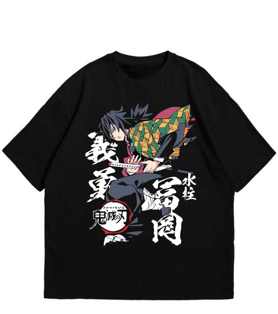 Tomioka Black T Shirt for Men and Women