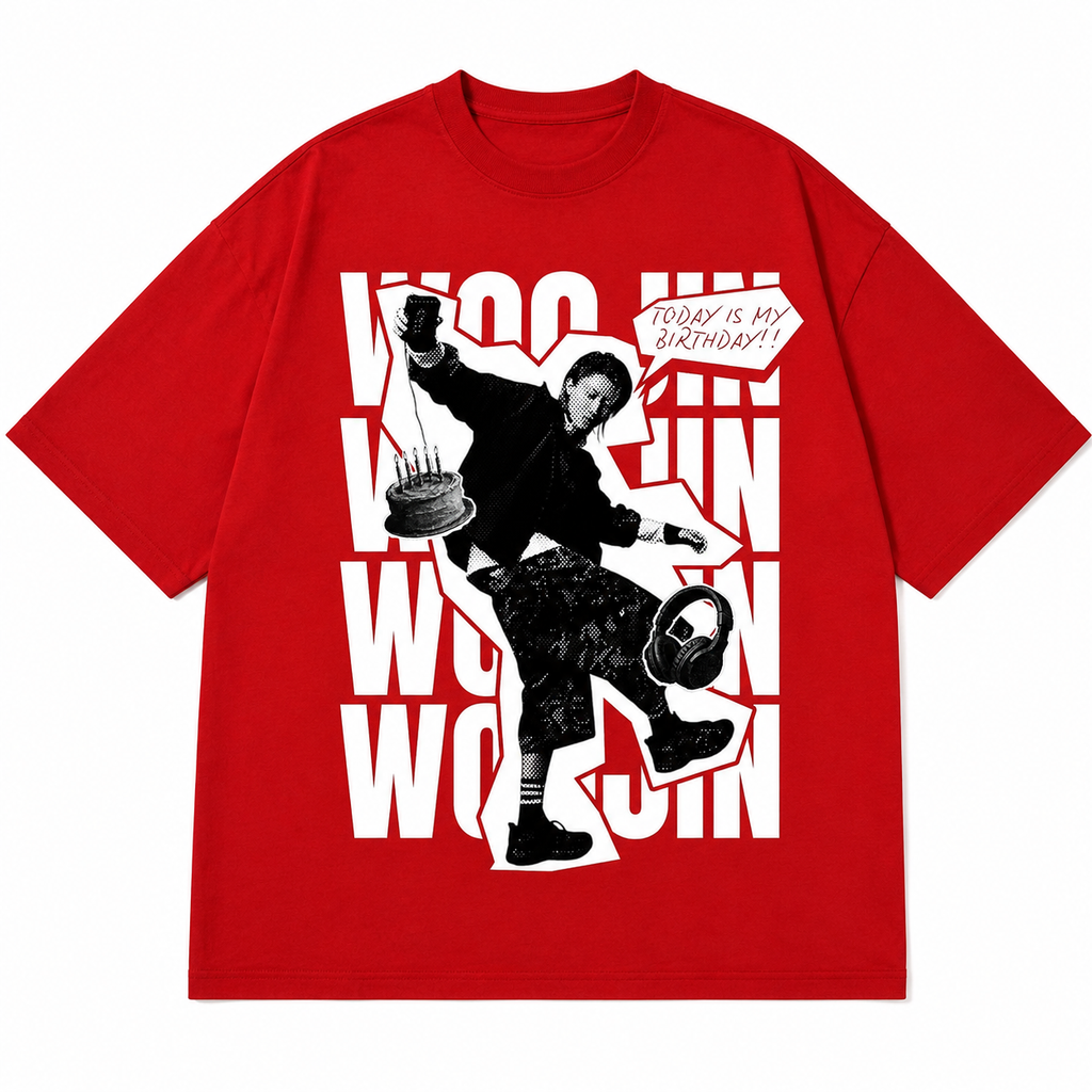 Y2K Red Oversized T-Shirt for Men and Women