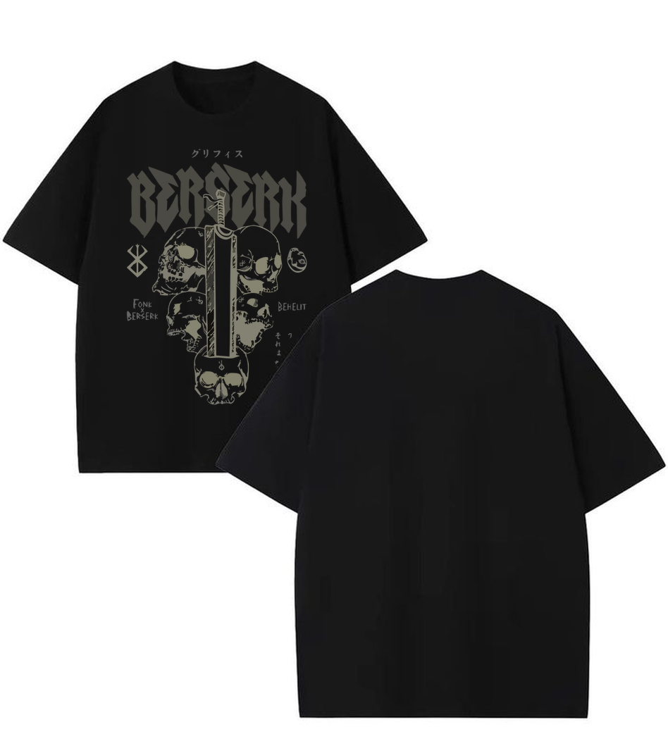 Berserk Black T Shirt for Men and Women Premium