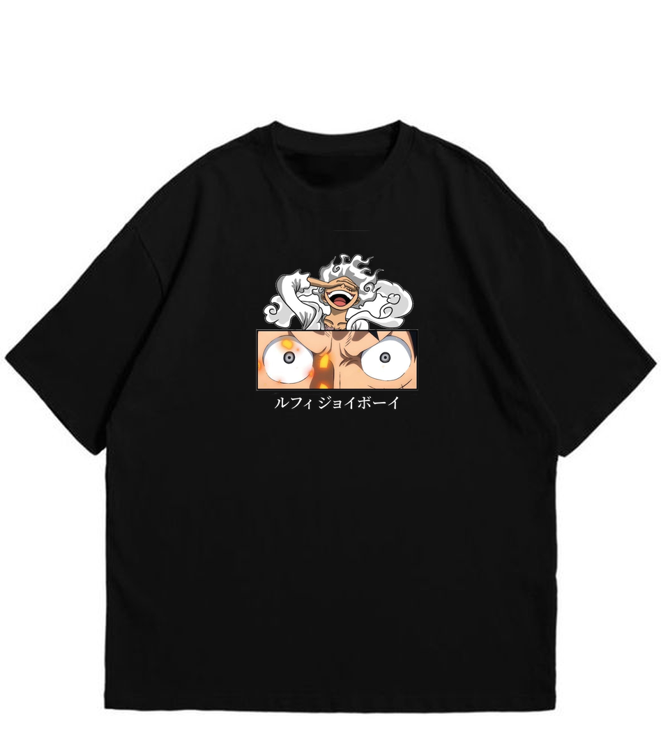 Luffy Gear 5 Black T Shirt for Men and Women
