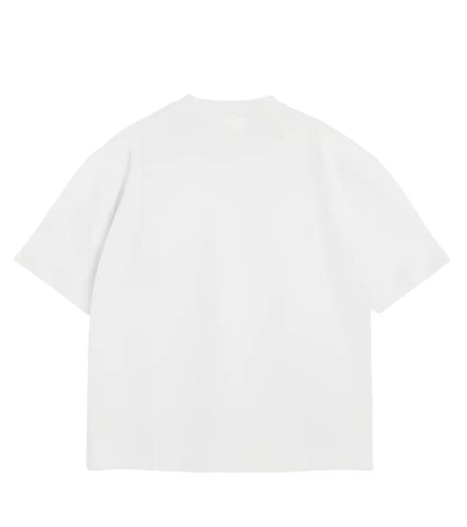 Y2k Off-White Oversized T Shirt for Men and Women Premium Heavy Gauge Cotton Drop Shoulder Baggy Streetwear T-Shirt N5