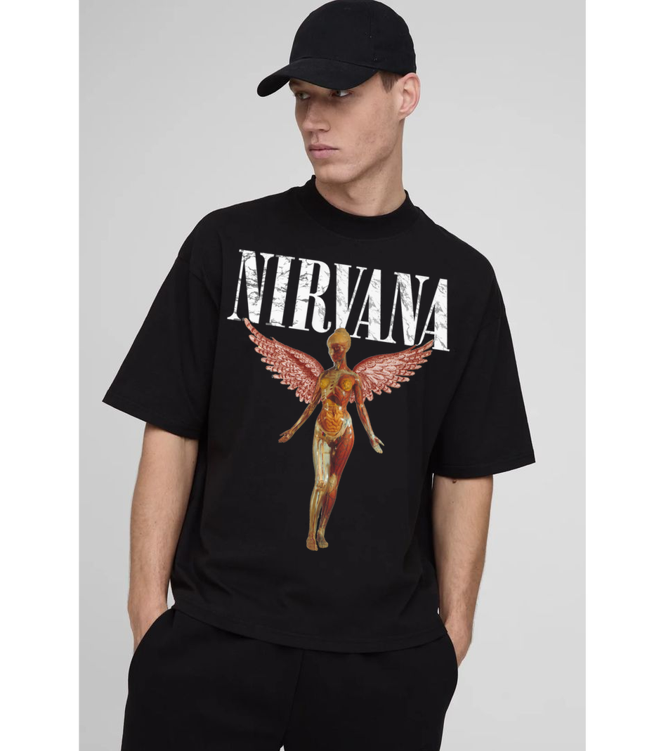 Nirvana Black T Shirt for Men and Women