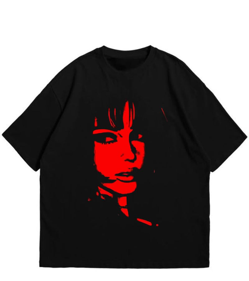 Y2K Girl Leonn Off-White Oversized T-Shirt, Premium Heavy Gauge Cotton, Drop Shoulder Baggy Streetwear Style for Men and Women