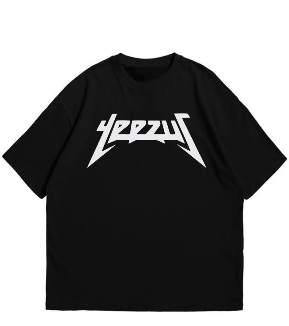 Oversized T Shirt for Men and Women Premium Heavy Gauge Cotton Drop Shoulder Baggy Streetwear T-Shirt (in, Alpha, XL, Regular, Black)