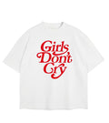 Y2K Girls Dont Cryy Off-White Oversized T-Shirt, Premium Heavy Gauge Cotton, Drop Shoulder Baggy Streetwear Style for Men and Women