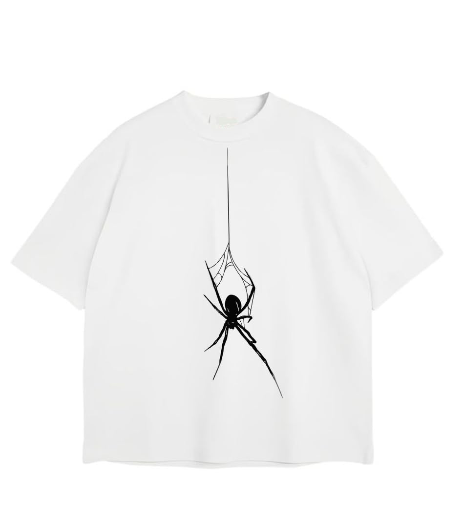 Y2k 4 Off-White Oversized T Shirt for Men and Women Premium Heavy Gauge Cotton Drop Shoulder Baggy Streetwear T-Shirt