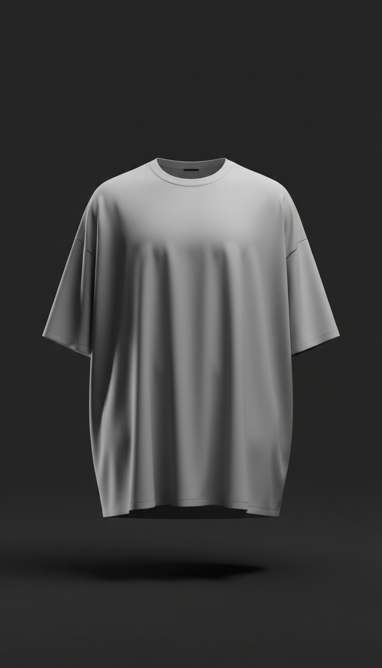 Oversized T-shirt in Urban Silver