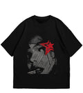 Y2k Black Oversized T Shirt for Men and Women Premium Heavy Gauge Cotton Drop Shoulder Baggy Streetwear T-Shirt