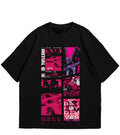 Y2K Japanese Black Oversized T-Shirt, Premium Heavy Gauge Cotton, Drop Shoulder Baggy Streetwear Style for Men and Women