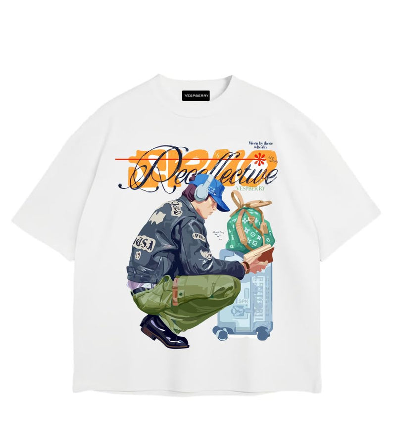 Y2k Off-White Oversized T Shirt for Men and Women Premium Heavy Gauge Cotton Drop Shoulder Baggy Streetwear T-Shirt N6
