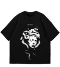 Medusa Black T Shirt for Men and Women Premium Heavy Gauge Cotton Drop Shoulder Baggy Streetwear T-Shirt