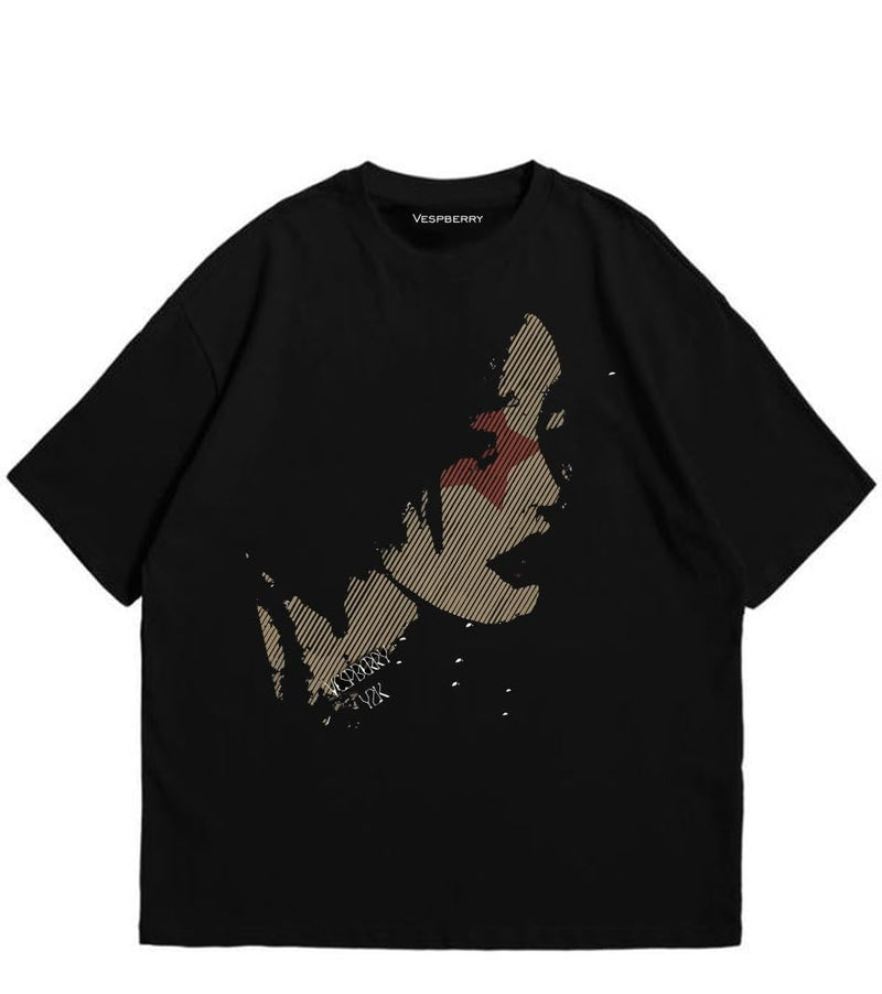 Y2k Black Oversized T Shirt for Men and Women Premium Heavy Gauge Cotton Drop Shoulder Baggy Streetwear T-Shirt G2