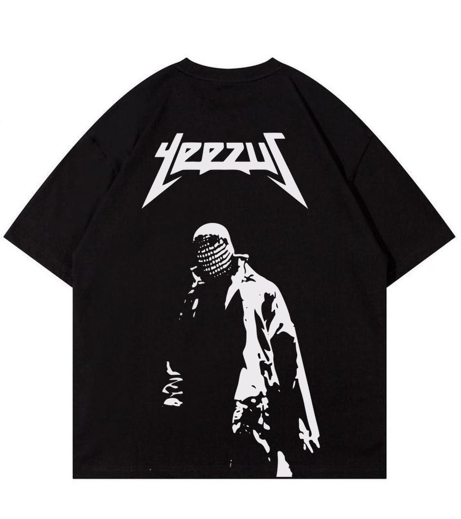 Oversized T Shirt for Men and Women Premium Heavy Gauge Cotton Drop Shoulder Baggy Streetwear T-Shirt (in, Alpha, XL, Regular, Black)