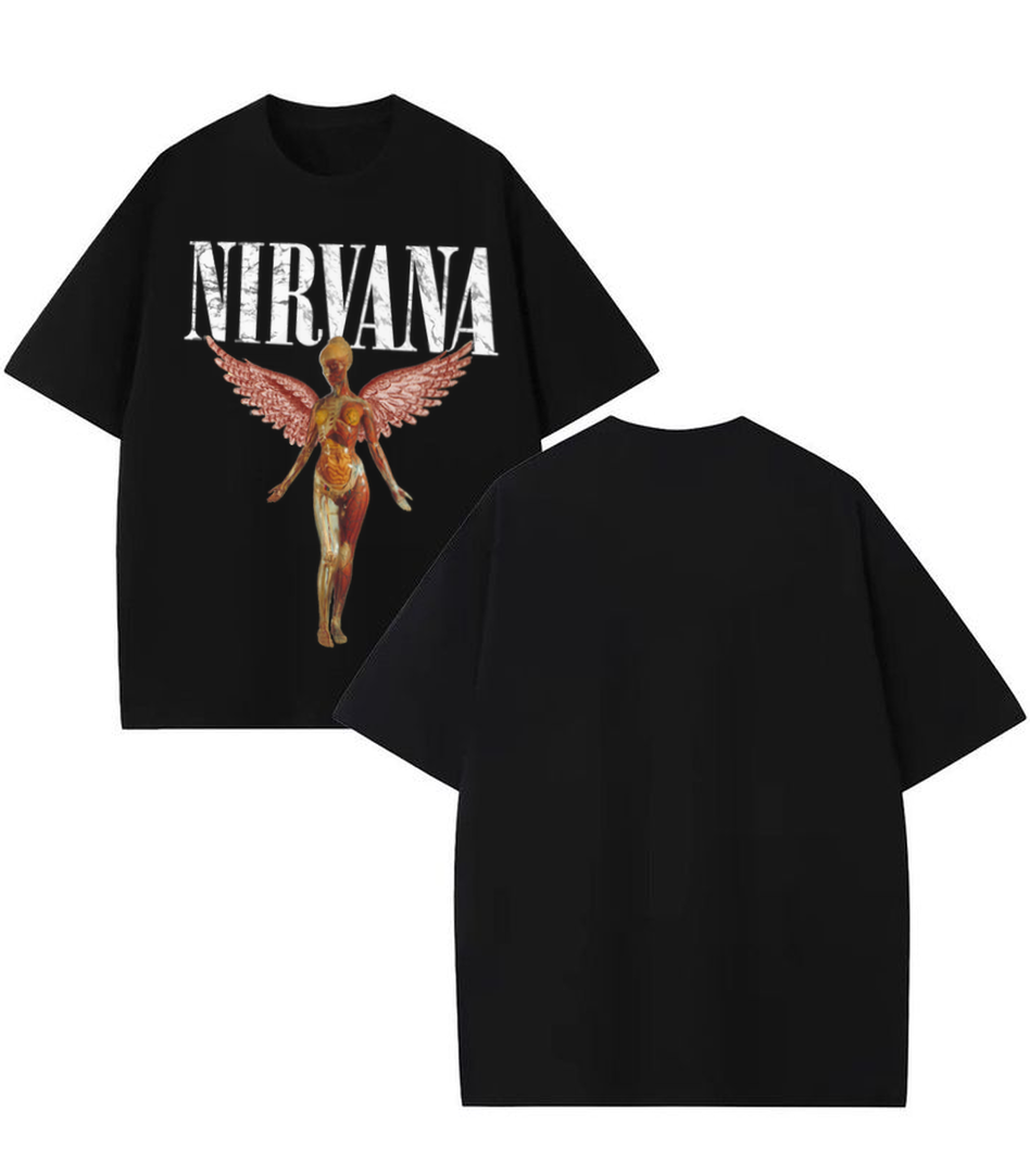 Nirvana Black T Shirt for Men and Women