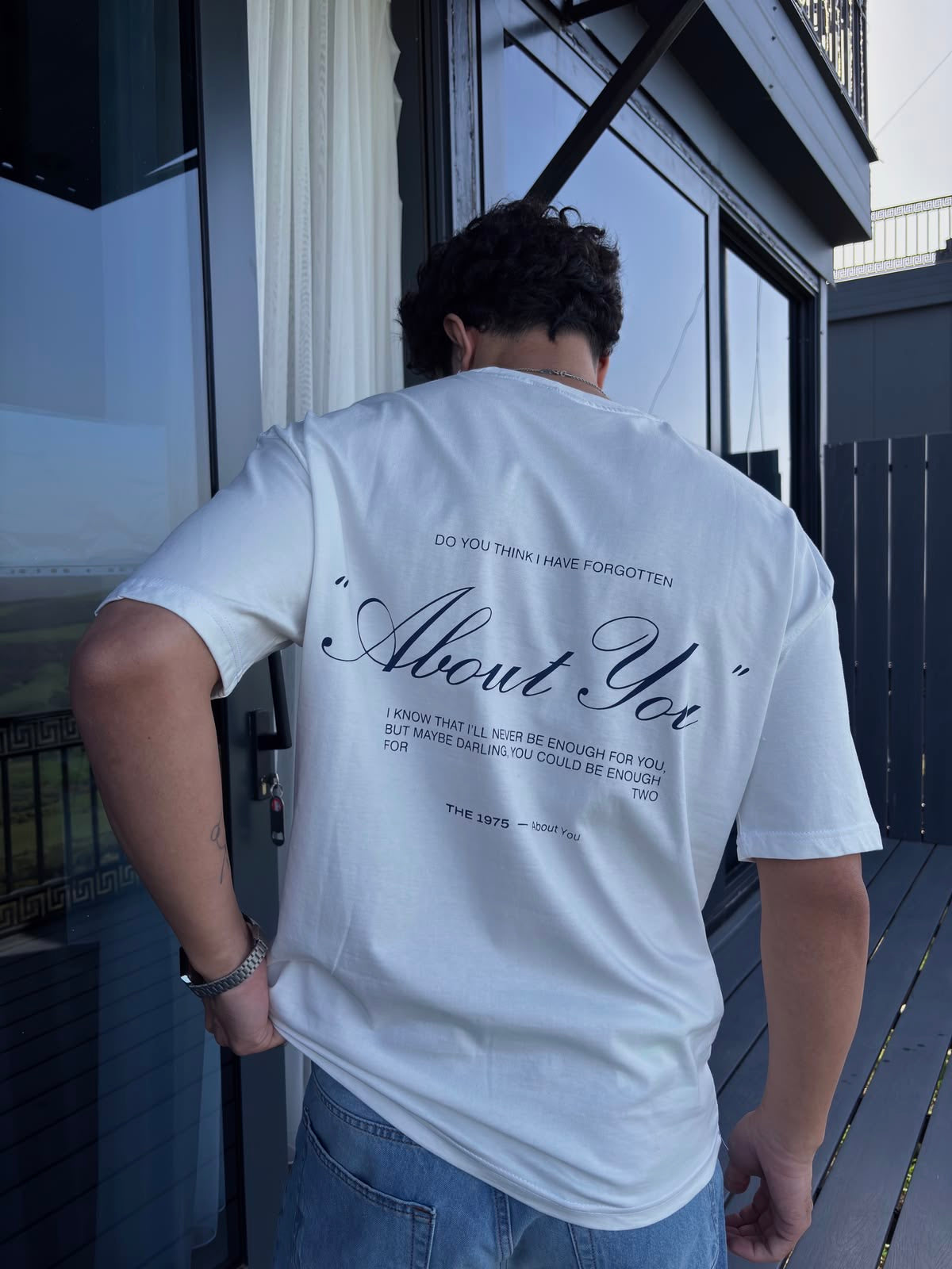 About you Off White T Shirt for Men and Women Premium