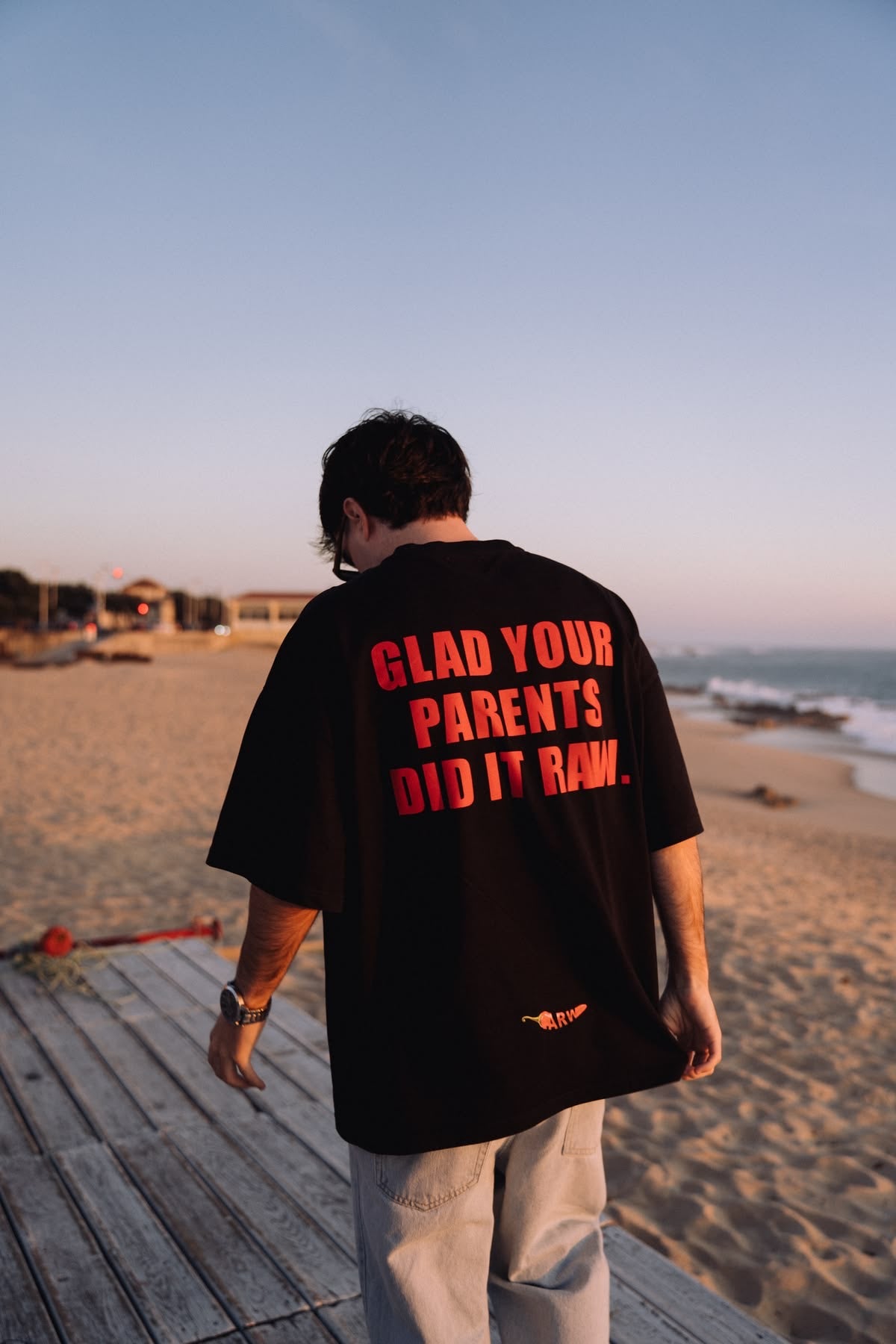 Glad your Parents did it Raw Black T Shirt for Men and Women
