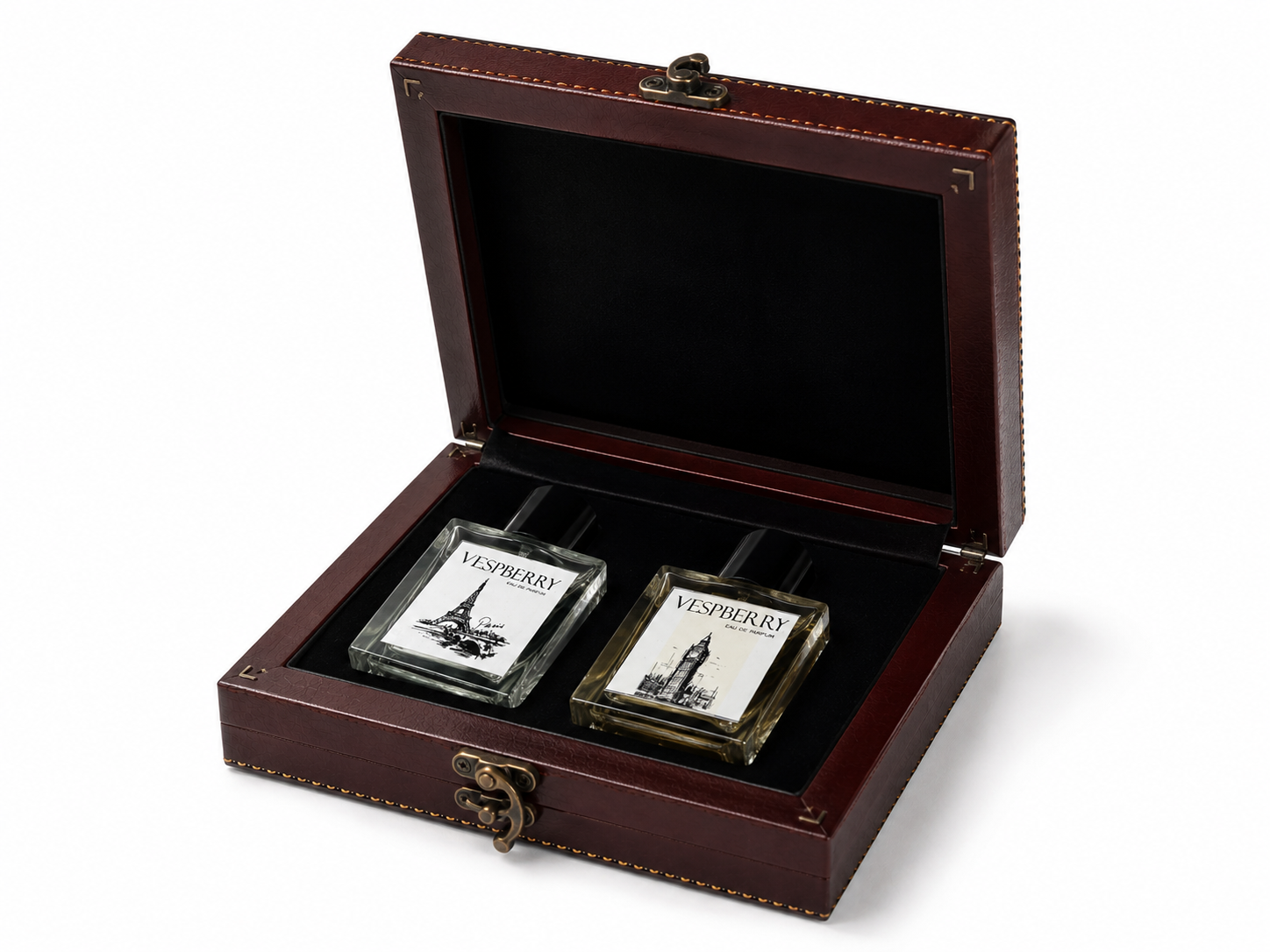 VESPBERRY Luxury Perfume Set Paris & Tower Scarlet 2 x 50ml Long Lasting Fragrance