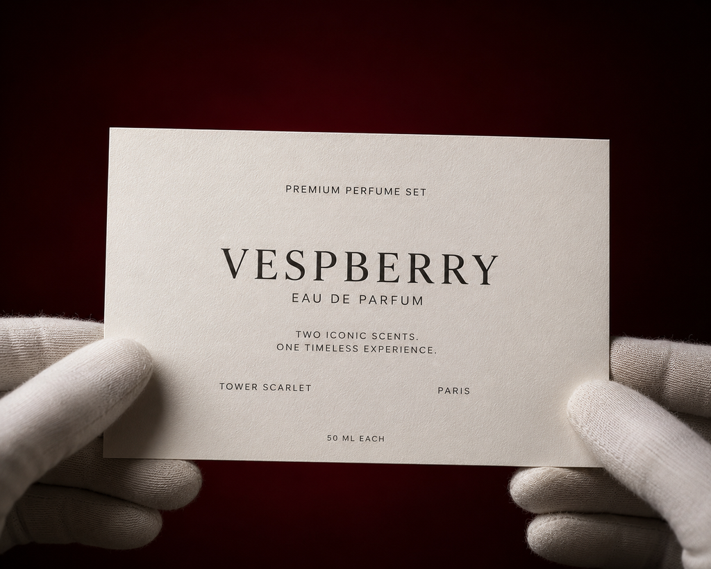 VESPBERRY Luxury Perfume Set Paris & Tower Scarlet 2 x 50ml Long Lasting Fragrance